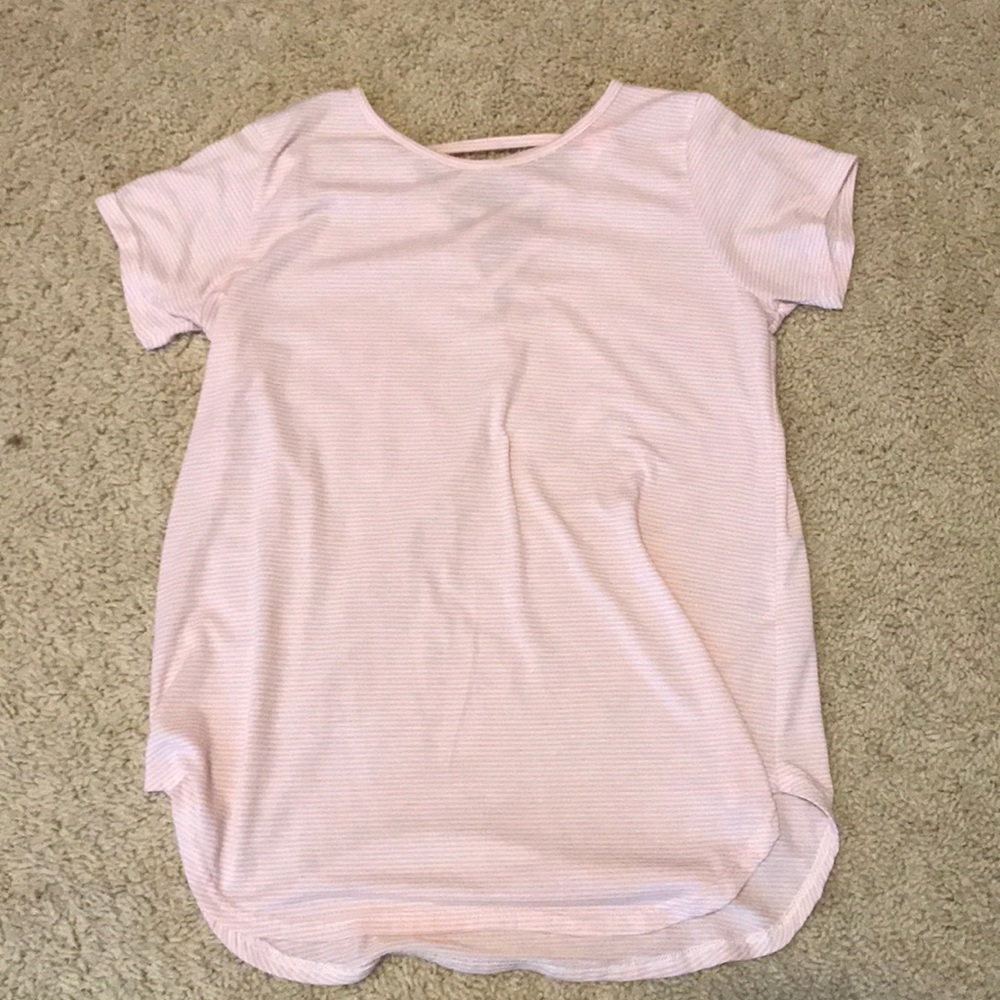 Girls striped t-shirt open back
